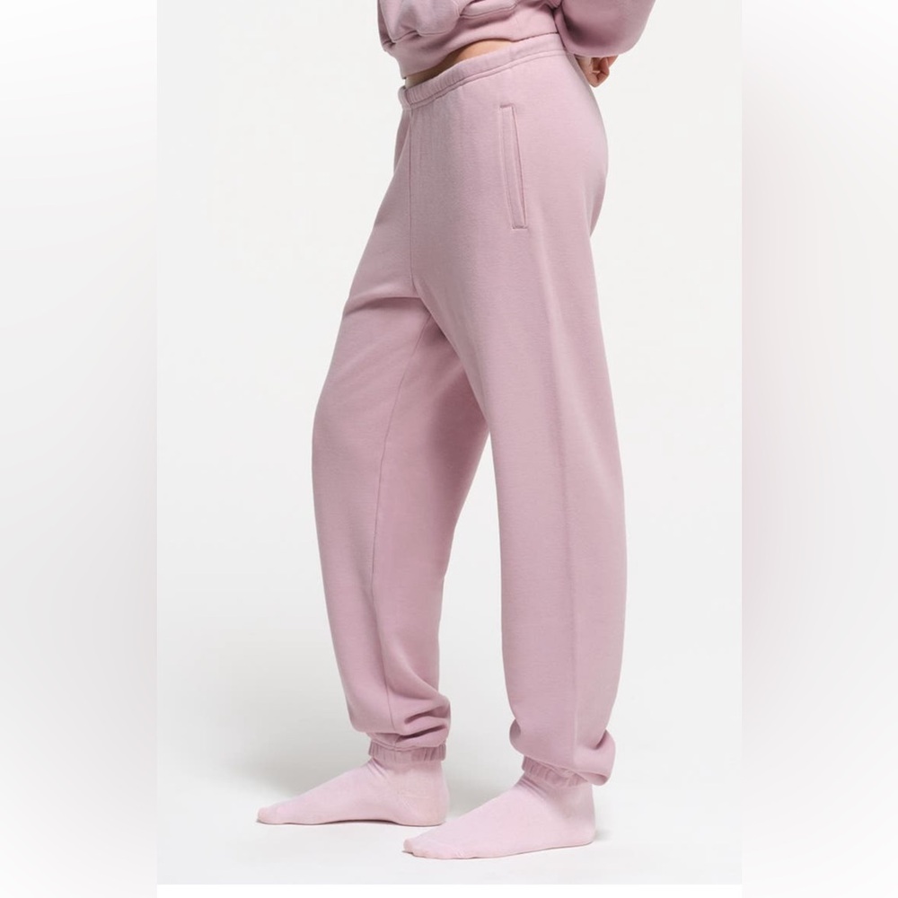 SKIMS COTTON BLEND FLEECE CLASSIC SWEATPANTS SIZE SMALL DUSK